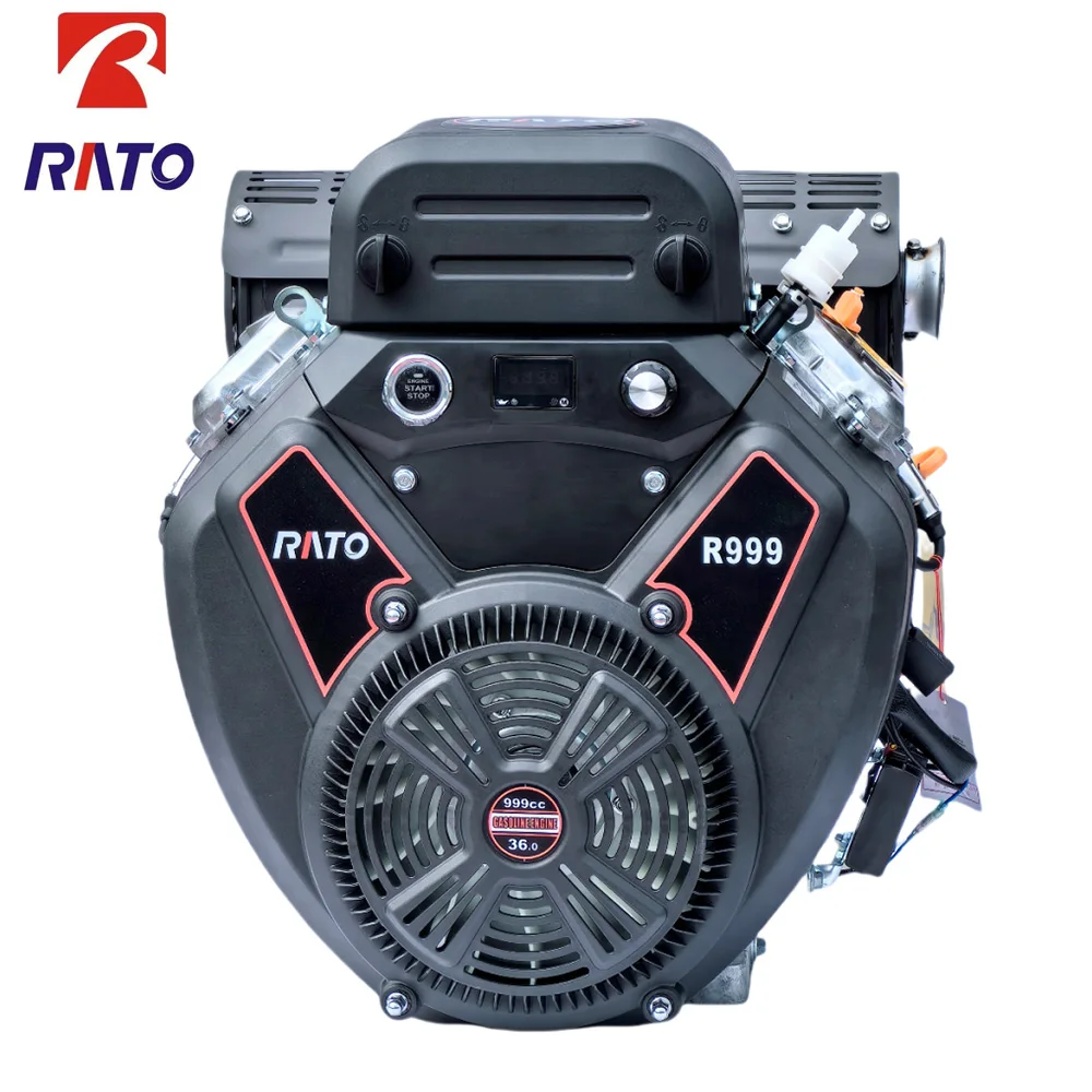 

Rato R999D Button Start 36HP V-Twin Double Cylinder Horizontal Shaft OHV oline Engine 999cc