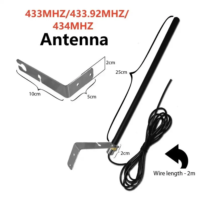 For Appliances Gate,Garage Door External Antenna. for 433.92MHZ Garage Remote 433 MHz Signal Antenna