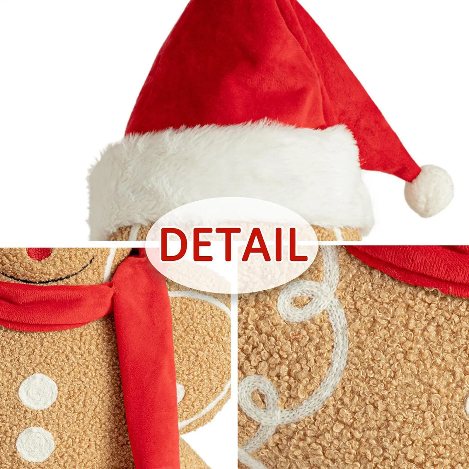 

Stuffed Gingerbread Gingerbread Huggable Toy Soft Cute Christmas Decor For Holiday Festive Display Kids Sofa Couch Car Chair