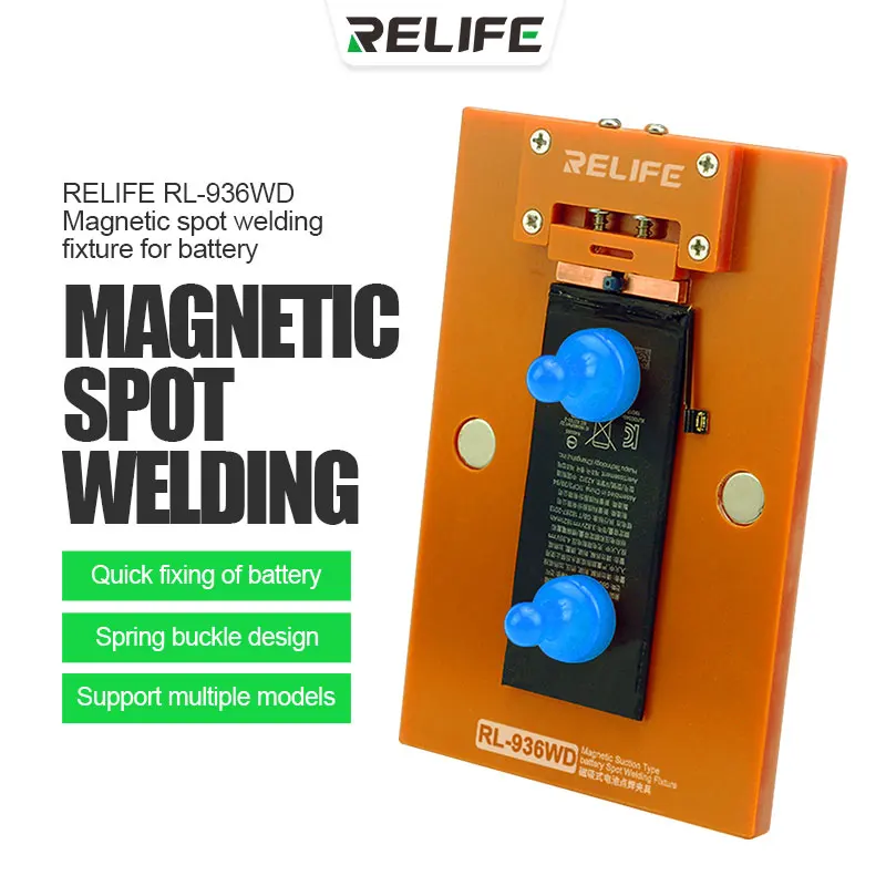 RELIFE RL-936WD Universal Mobile Phone Battery Spot Welding Fixture Magnetic Battery Fixing Clip Fixed Battery Spot Welding