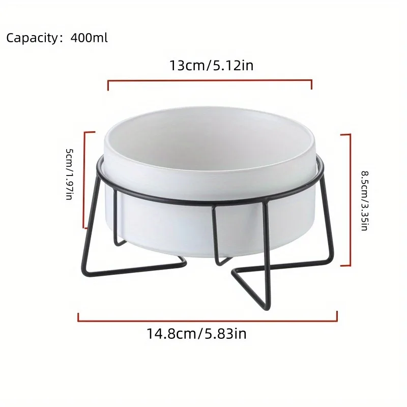 Cat Food Water Bowls with Stand Ceramic Pet Feeding Accessories Cats Small Dogs Eat Drink Supplies Puppy Feeder Ceramic Bowl