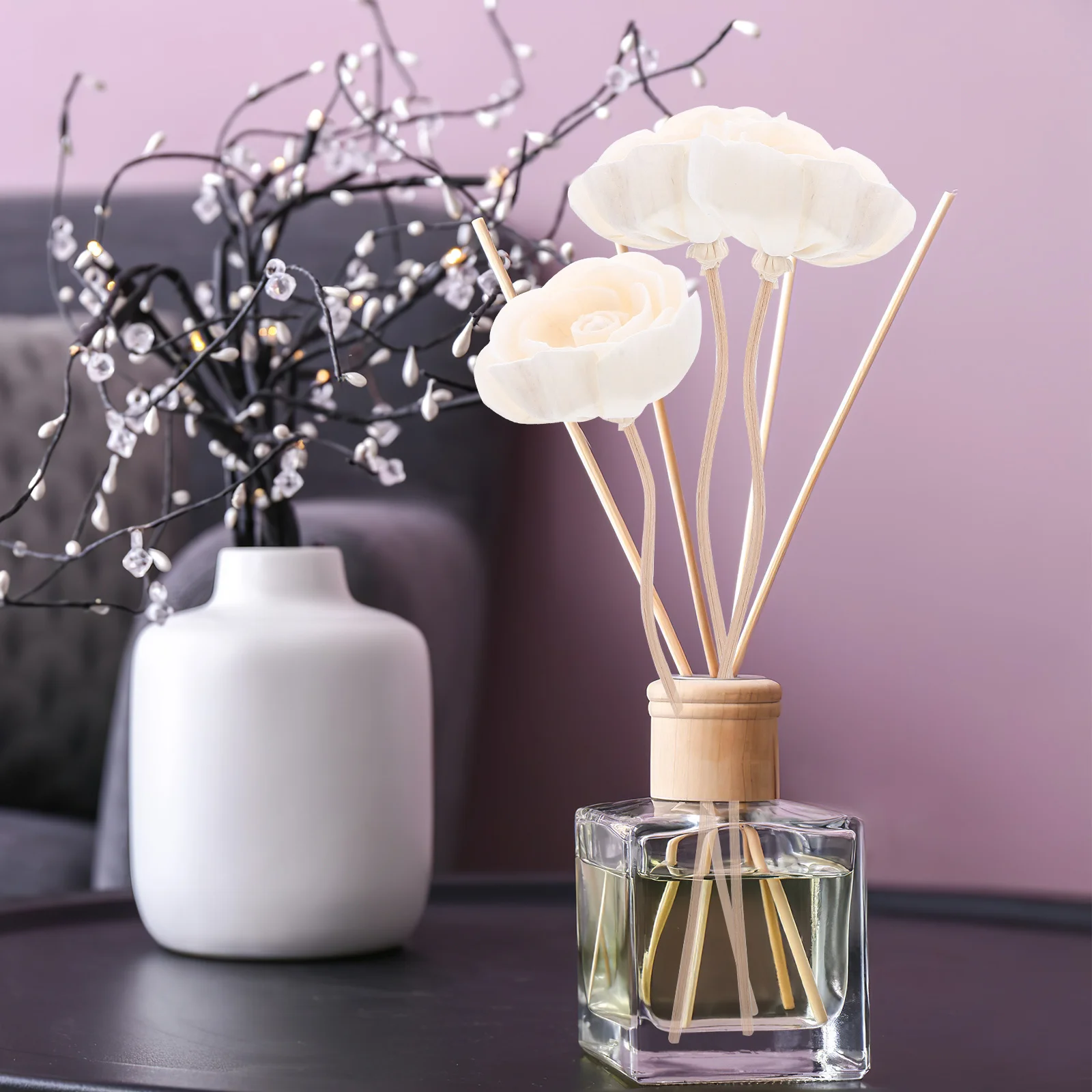 

10Pcs Diffuser Sticks Flower Aromatherapy Sticks Home Room Fragrance Essential Oil Diffuser Aroma Bottle Accessory