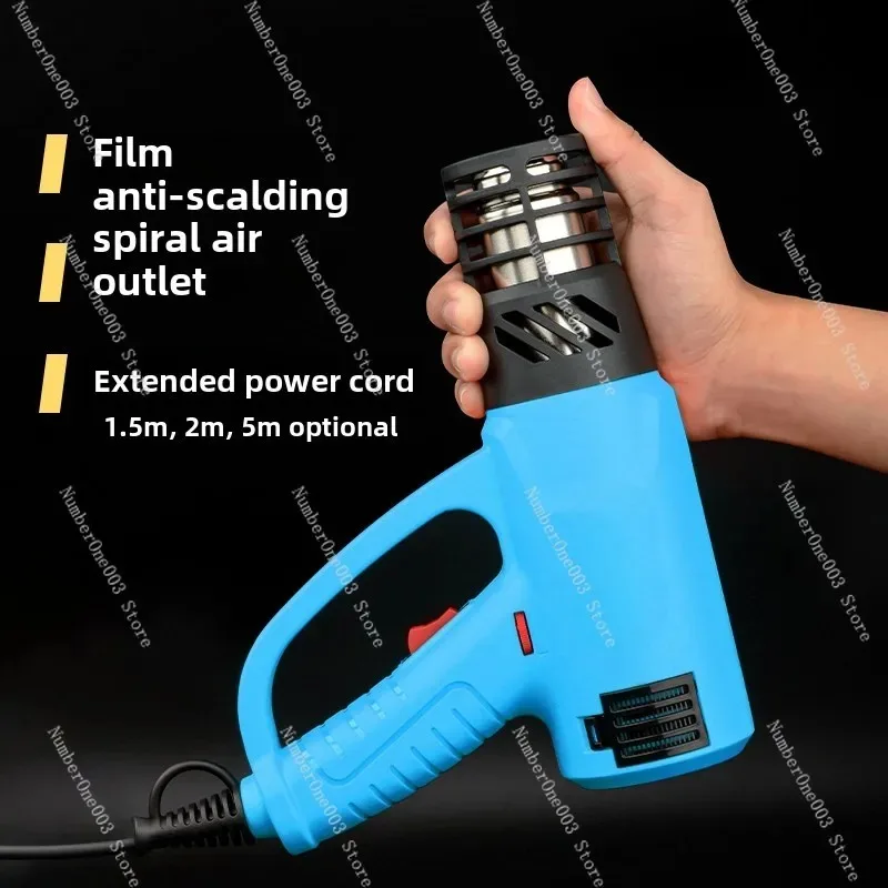 Small Temperature Control Drying Gun for Heat Shrink Tubes, Heat Shrink Film, Hair Drying, and Car Baking