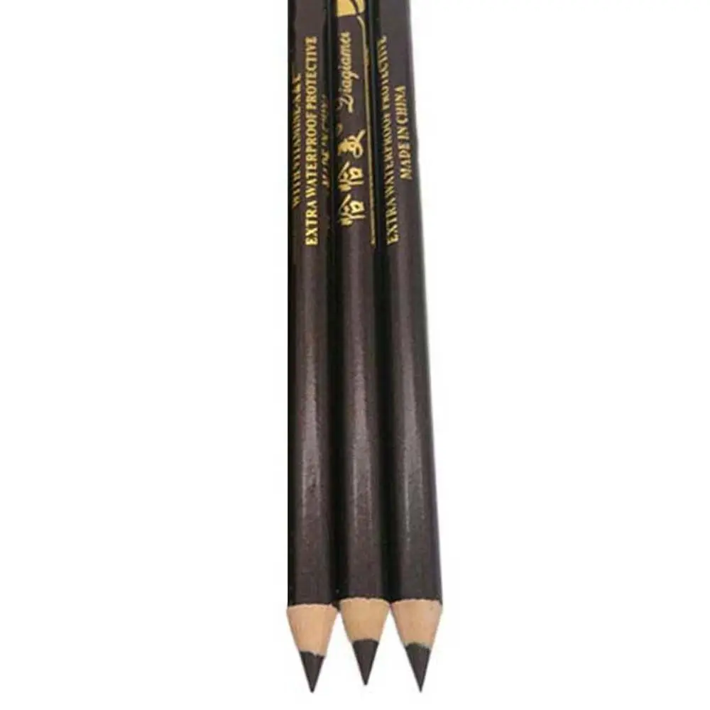 3 pièces/ensemble crayon à sourcils étanche avec couvercle taille-crayon marron noir stylo à sourcils maquillage sourcils teinte outil rehausseur de sourcils voyage