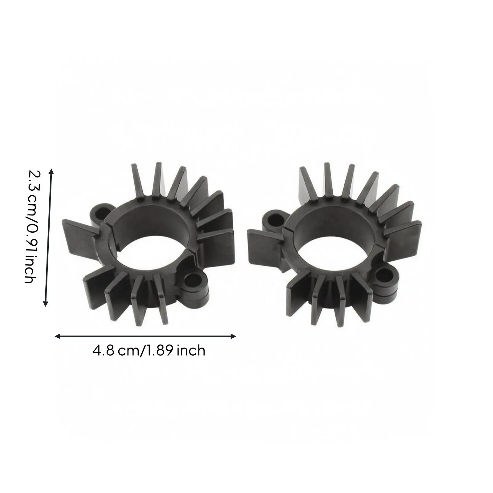Motorcycle Exhaust Fin Pair Aluminum Alloy Split Circular Clamps Finned Design for Victory Classic Cruiser T