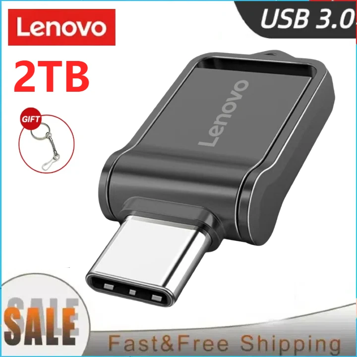 Lenovo 2TB Metal Usb 3.0 Flash Drives High Speed Pendrive 1TB 512GB 256GB Portable Usb Drive Waterproof Memoria Usb Flash Disk