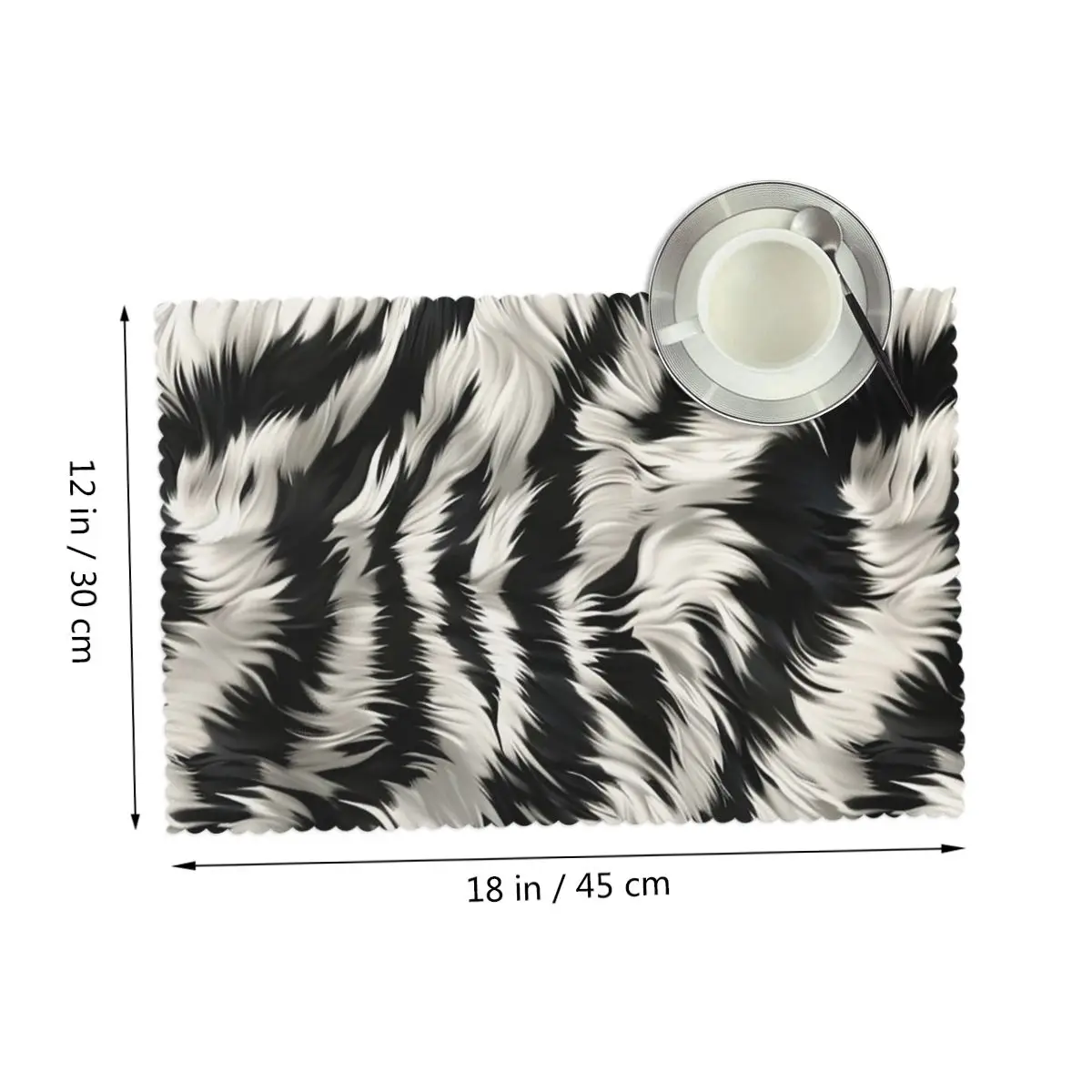 Animal Skin Tiger Design Placemat Washable Plate Mat for Dining Table Bowl Coaster Home Decor Absorbent Mats