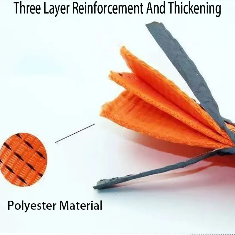 حبل سحب سيارات 18 طن حبل سحب لسيارات الطرق الوعرة والشاحنات والمقطورات وسيارات SUV خطافات U نايلون عالي القوة مع إضاءة عاكسة إكسسوارات سيارات - 4