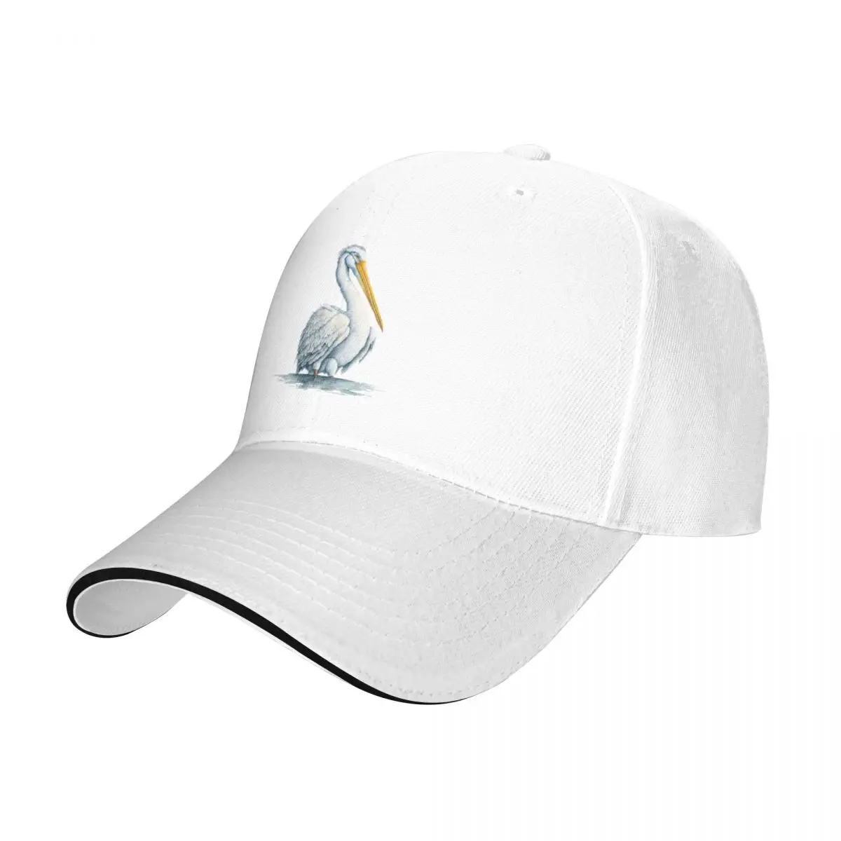 American White Pelican watercolor Baseball Cap custom Hat Hip Hop Designer Hat foam party Hat Hats For Men Women's