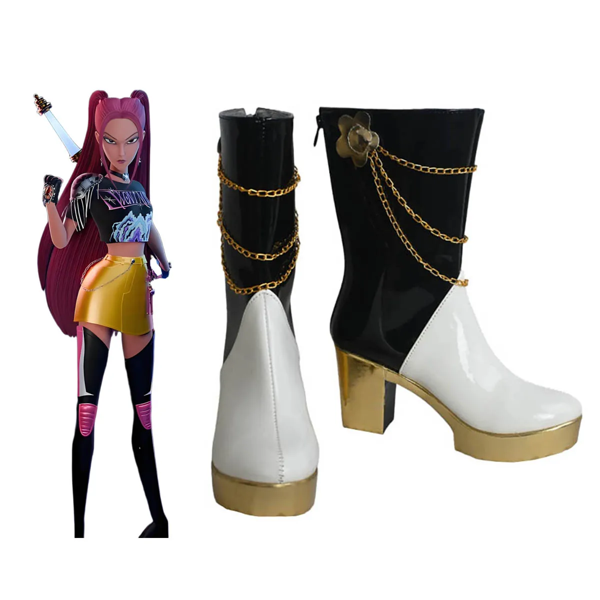 

KPop Demon Hunters Mira Cosplay Shoes Customized Boots High Heel Any Size
