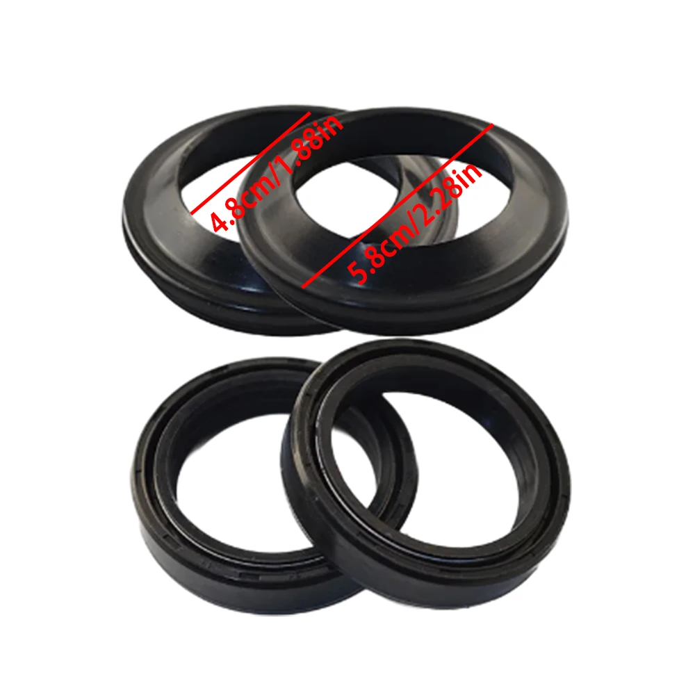 4 Pcs 48x58x11MM Motorcycle Parts Black Front Fork Oil Seal Kit For KTM 250 SX SX250 2002 High Quality