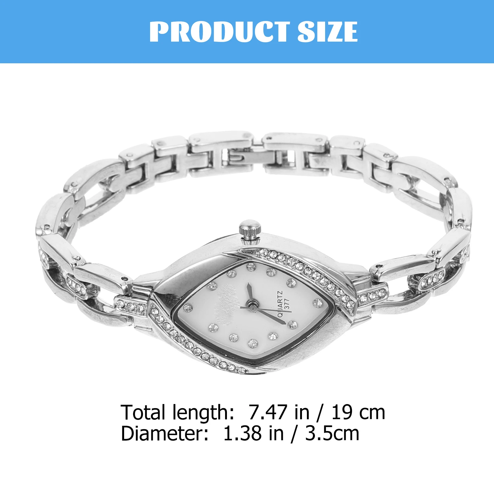 Reloj Mujer Rhinestone Muñequera Plata Pequeña Señoras Moda Navidad San Valentín Pulsera Durabilidad