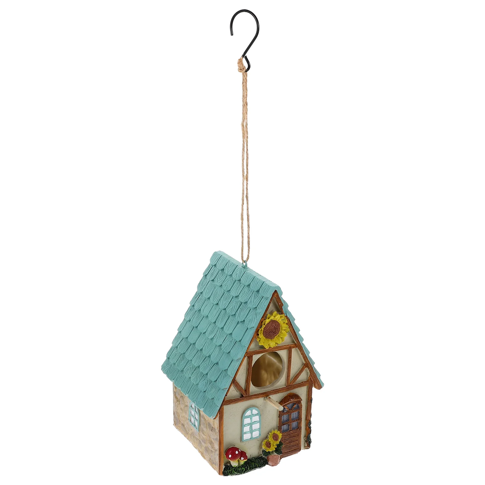 

Decorative Small Resin Bird Breeding Nest Hanging Garden Bird House Outdoor Nesting Parakeet Sleeping Nest Hanging Birdcage