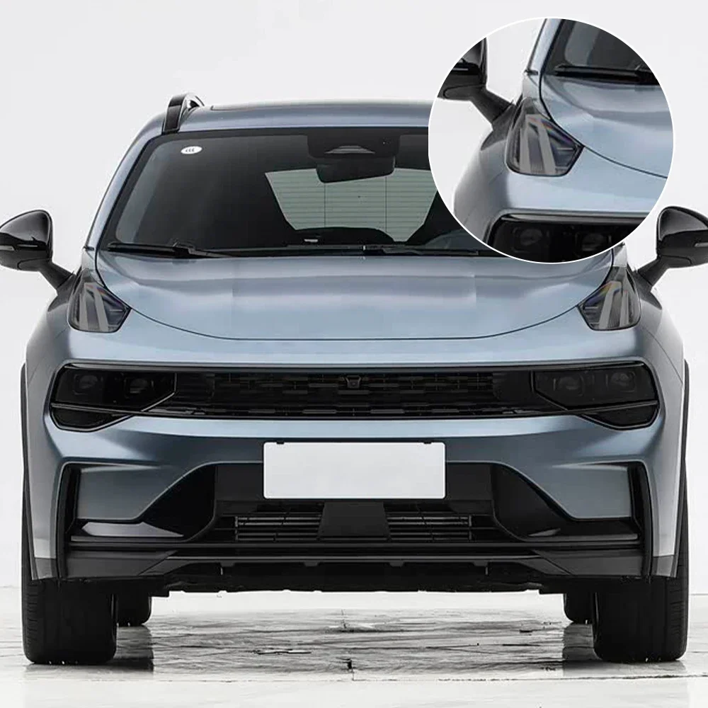 Custom Fit TPU PPF for LYNK & CO 01 2021-2026 High Gloss Smoke Black Pre Cut Headlight Protective Film Anti-Scratch Vinyl Wrap view 4