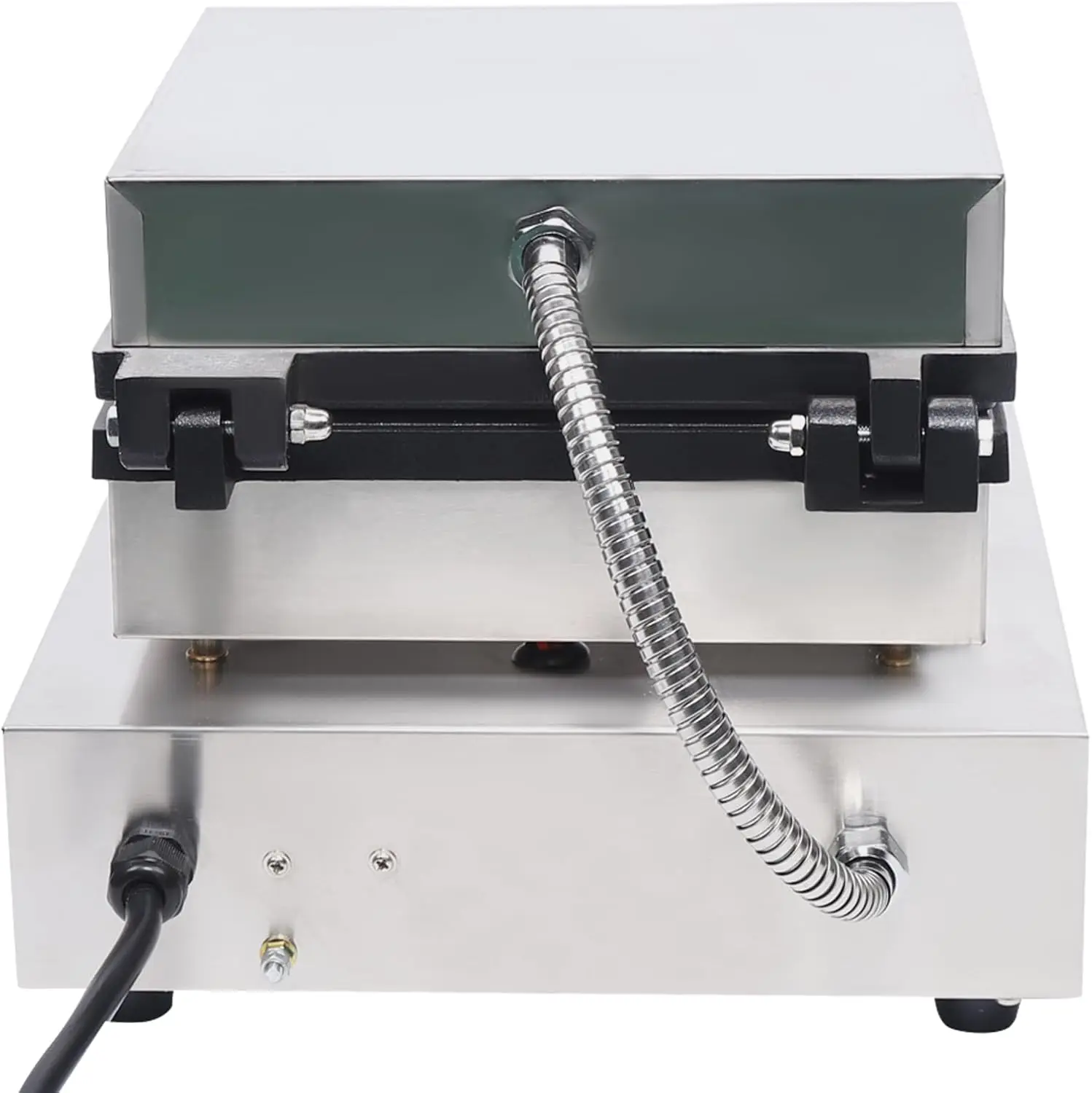 Máquina para hacer gofres comercial de 4 Uds., máquina para hacer muffins antiadherente de acero inoxidable de 1750W, máquina para hacer muffins cuadrada de 110V, Ste eléctrico