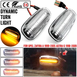 Dynamic LED Fender Turn Signal For Opel Astra G 1998-2009 Zafira A 1999-2005 Side Marker Lights lamps 2000 2001 2002 2003 2004