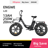 ENGWE L20 Electric Bicycle 250W Powerful Motor 48V13Ah Lithium Battery Women's E Bike 20 Inch Fat Tire City Electric Bike