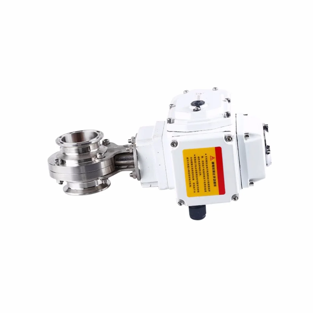 

Clamp Φ38mm OD50.5mm 304 Stainless Steel Electric Sanitary Connect Butterfly Valve D981X Clamp Dust-Tight Design, 220V/24V