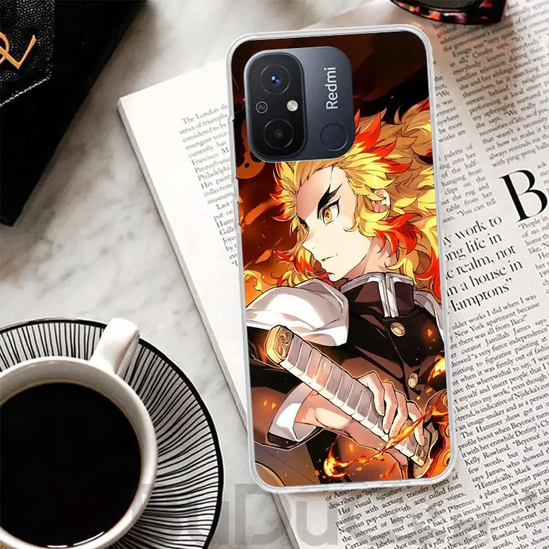 Demon Slayer Rengoku Kyoujurou Cover For Xiaomi Redmi 12 12C 10 10C 9 9C 9T 9A Phone Case 10A 8A 8 7A 7 6A 6 Pro K60 K20 K40 S2