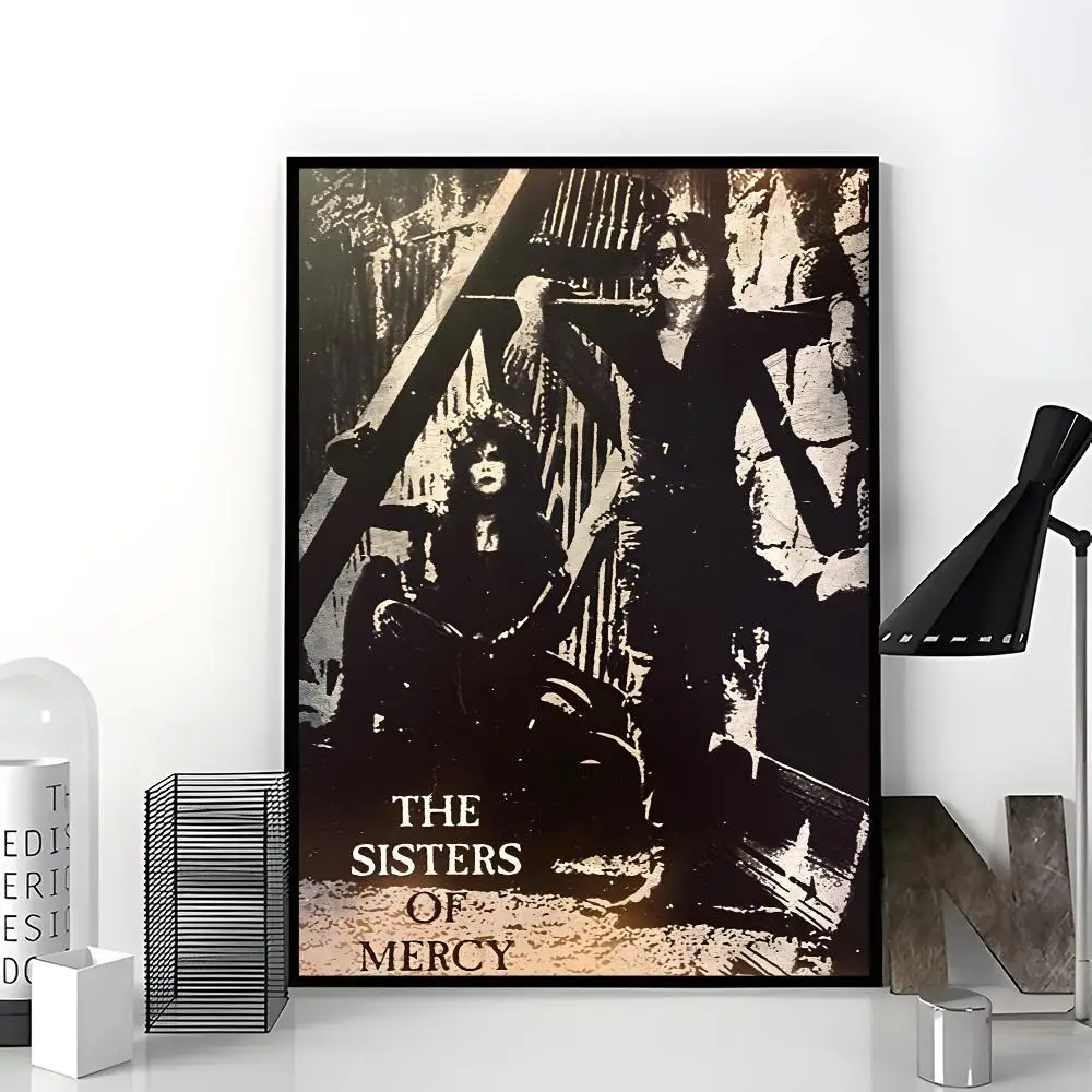 band gothicrock The Sisters Of Mercy Poster Trendy Aesthetic Wall Art Poster for Dorm Room Bedroom Decor