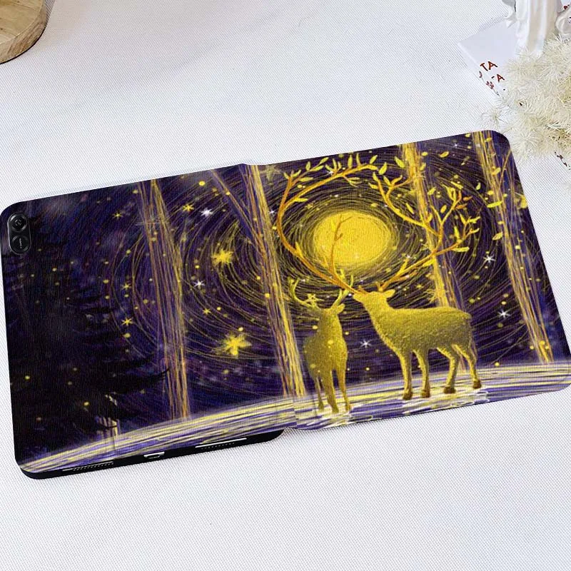 

Shining Deer Night Moon For Huawei MediaPad T5 T10s M6 M5Lite SE Honor Tab 5 6 7 V7 V8 X8a X9a Pro Soft Tablet Case Gift