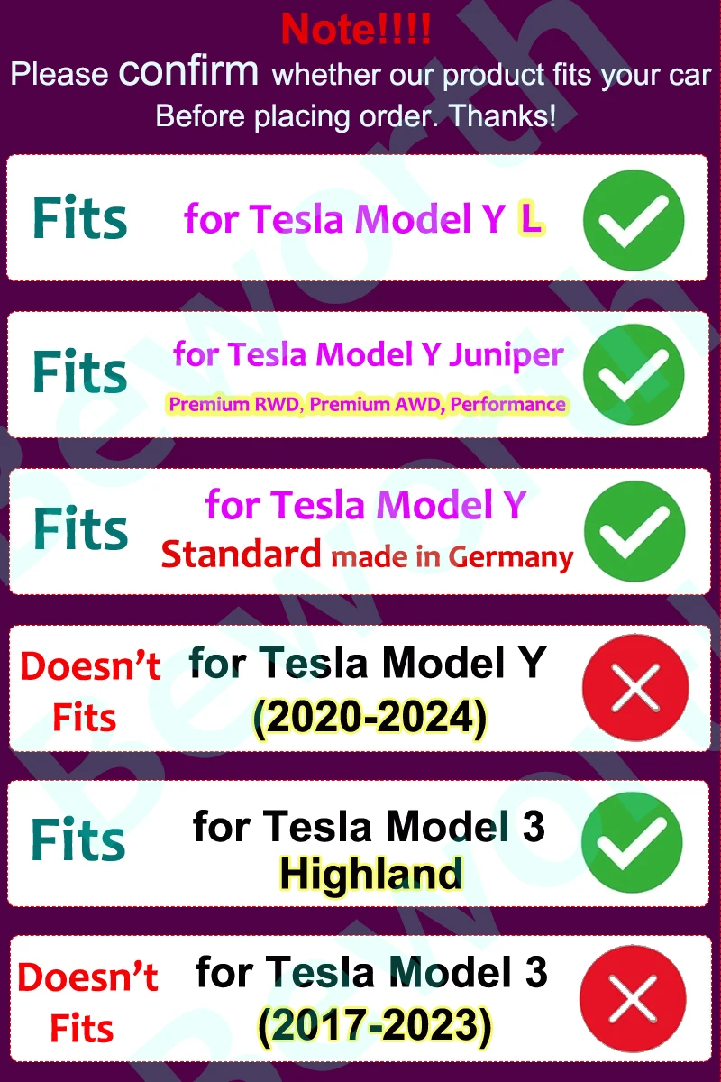 Für Tesla Model Y L Standard Juniper 2026 Mittelkonsole Wasserflaschenhalter-Matte Model 3 Highland Rutschfeste Unterlage YL Zubehör – Detail 1