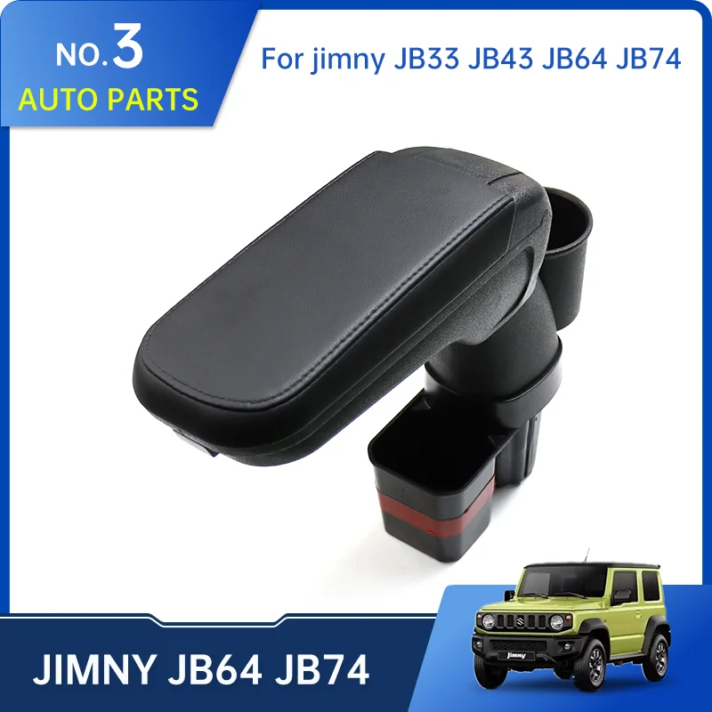 

Car Storage Box PU Leather Central Armrest Box For Suzuki Jimny JB33 JB43 1998 2017 JB64 JB74W 2019 2023 Interior Accessories