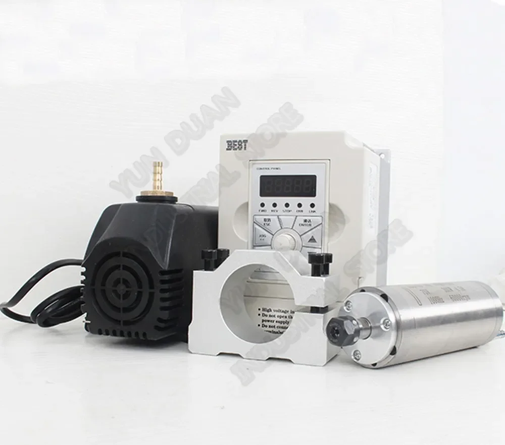 

300W ER8 60000rpm 1000HZ Water Cooled Spindle Motor 220V AC 1.5kw BEST VFD Kit for CNC Engraving Router PVC PCB ABS Wood Plastic