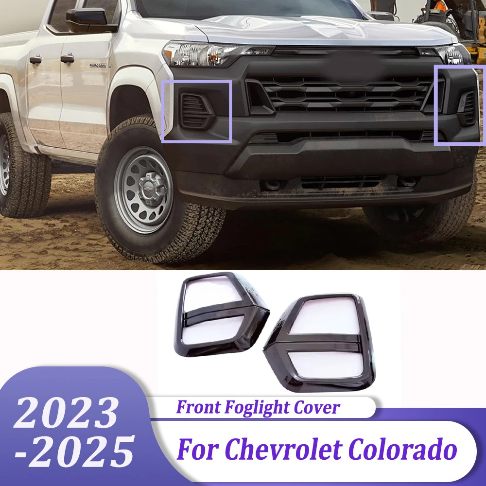

Exterior Car Accessories Front Foglight Cover Trim Fog Light Lamp Frame Sticker For Chevrolet Colorado 2023 2024 2025