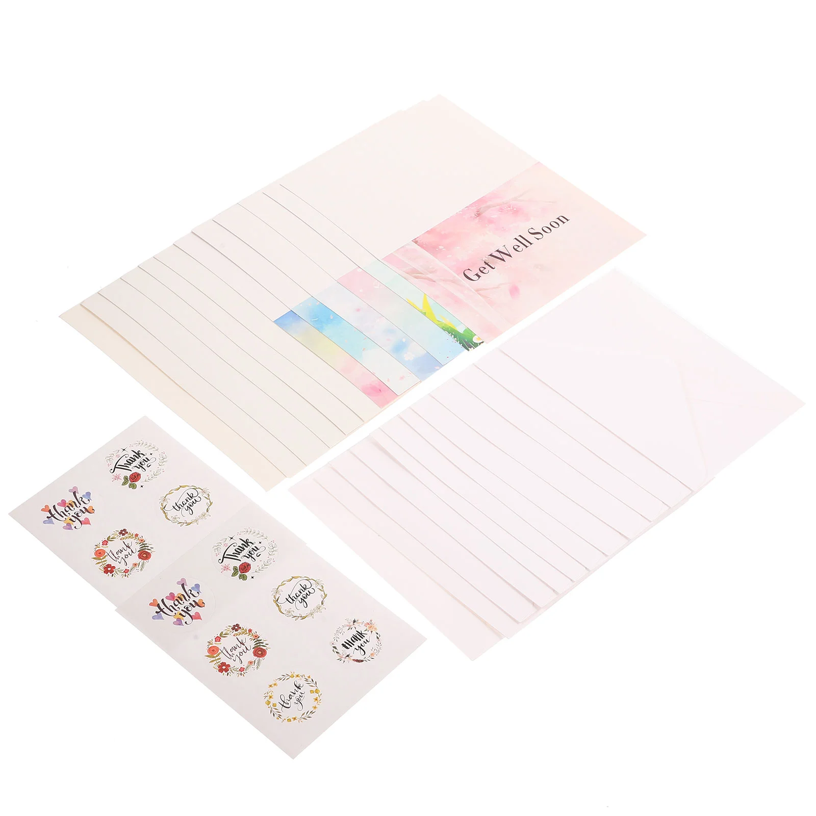 2 Sets Love Greeting Card Friends Comforting Cards Message Envelopes Decoration