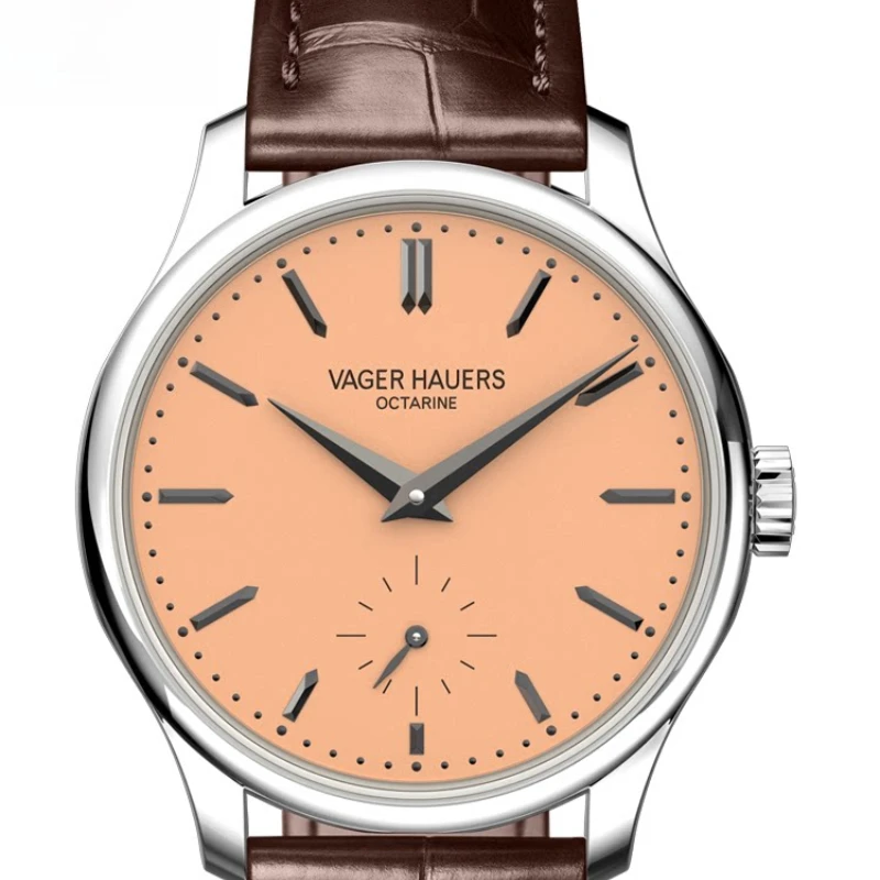 

Мужские механические часы с маленьким трехстрелочным циферблатом, водонепроницаемые, 37 мм, с маленьким циферблатом на две стрелки и полуюретановым ремешком, модель 6196