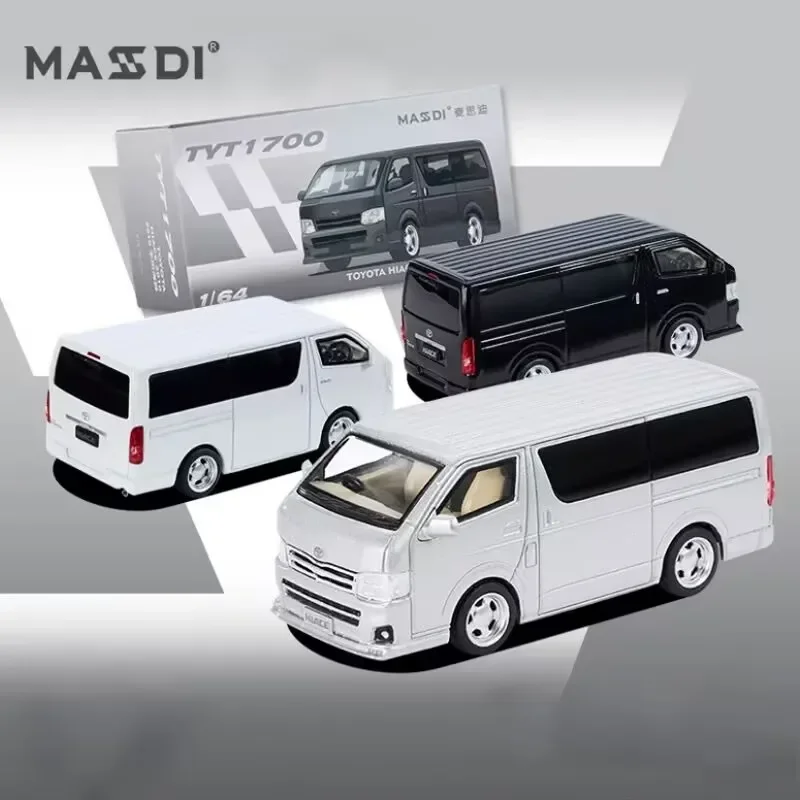 Modelo de coche de aleación MPV Hiace 1:64, juguete de Metal fundido a presión, Mini vehículo, modelo de simulación, escala en miniatura, regalos para niños, decoración