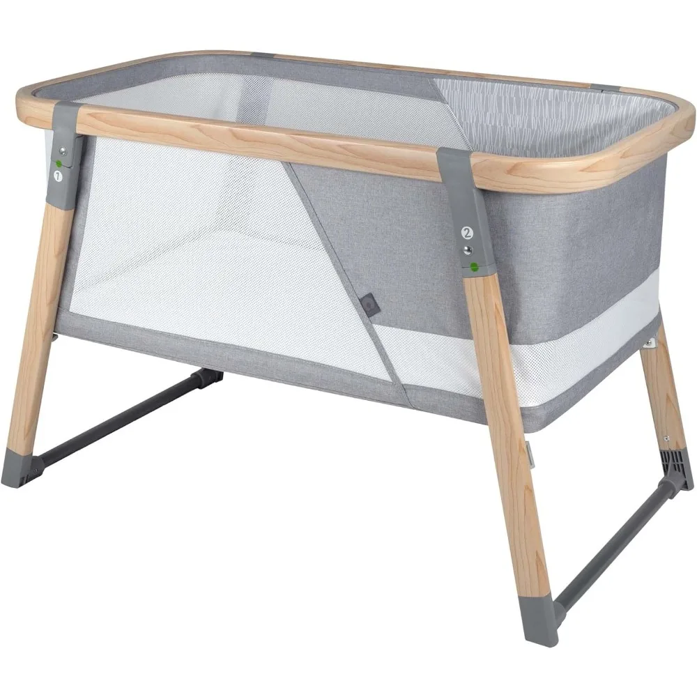 Boppy Bassinet with Wipeable Mattress Pad and Two Mattress Covers Included, Featuring Anti-tilt Anchors and Mesh Sides