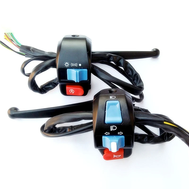 1 Paar 12V Waterdichte Motorfiets Links Rechts Stuur Schakelaar Hoorn Richtingaanwijzer Voor Gy6 50cc 125cc 150cc