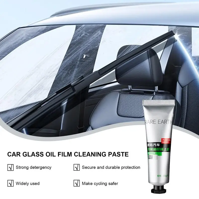 

Glass Oil Film Remover Rainproof Cleaning Paste 50g Oil Film Cream Car Cleaner Easy To Clean For Oil Stains Bird Droppings