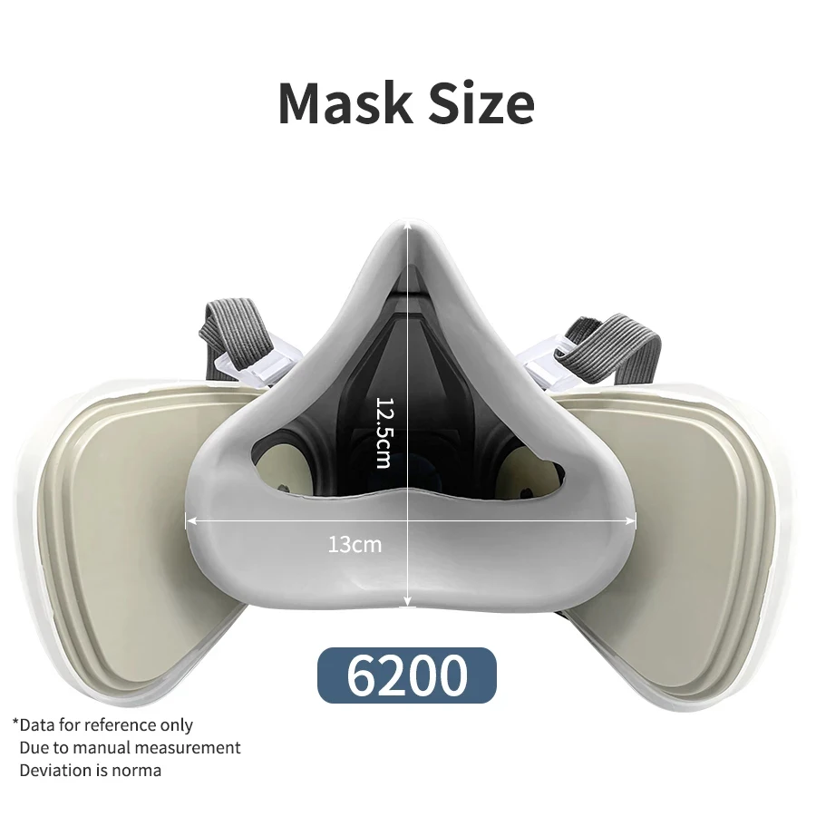 6200 Gas Mask Half-face Dust Shield 5N11 Particle Filters Safety Respirator Mask Industrial Labor Paint Spray