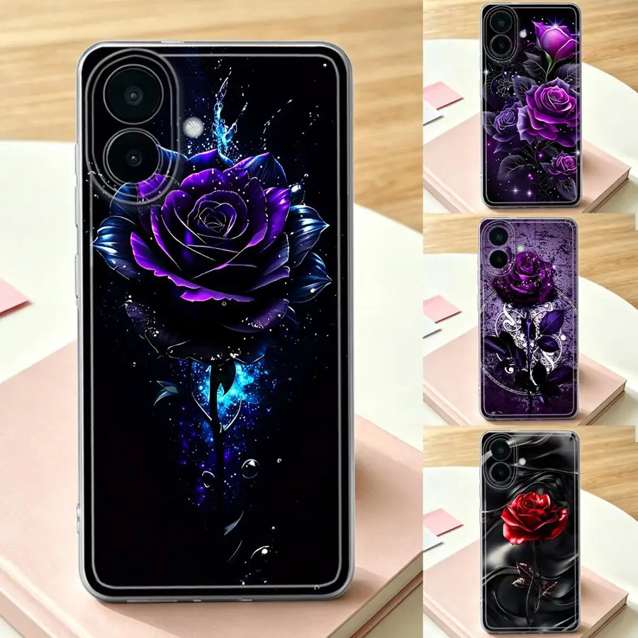 Purple Rose Mist Case for Samsung Galaxy A52 A31 A25 A57 A34 A35 A26 A24 A33 A52 A56 A27 A54 A15 A36 A13 A14 A16 A55 A23 Phone