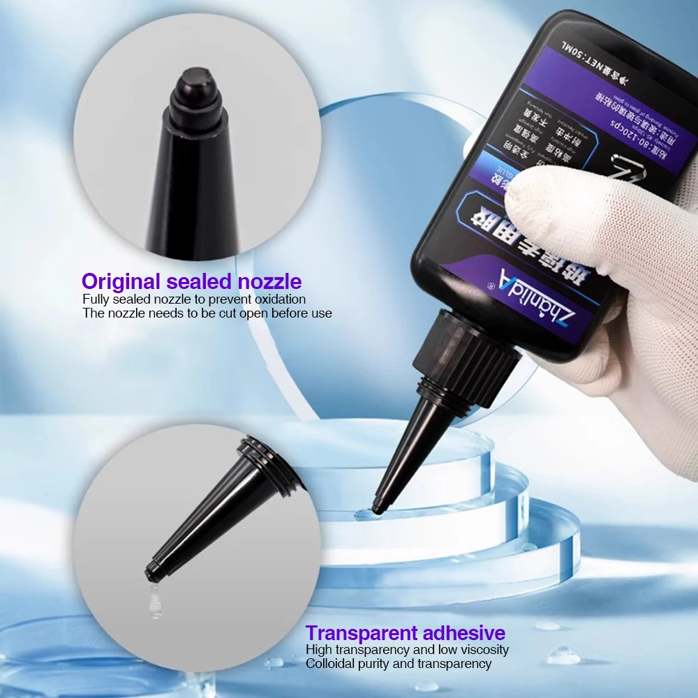 311 UV Glue Adhesive Glass Crystal Ceramic Cup Acrylic Transparent Shadowless Traceless Fast Curing Glue Repair Coffee Table