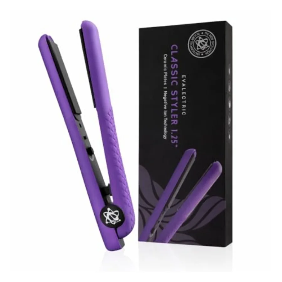 Classic Styler Ceramic Flat Iron - 1.25" Ceramic Flat Iron with Floating Plates - Dual Voltage Hair Straightener - Negative Ion
