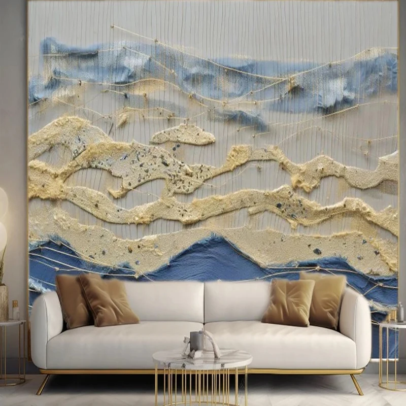 Modern Abstract Landscape Light Luxury Art Fresco papel pintado Murals Sofa Living Room Hotel Interior Home Decor 3D Wallpapers