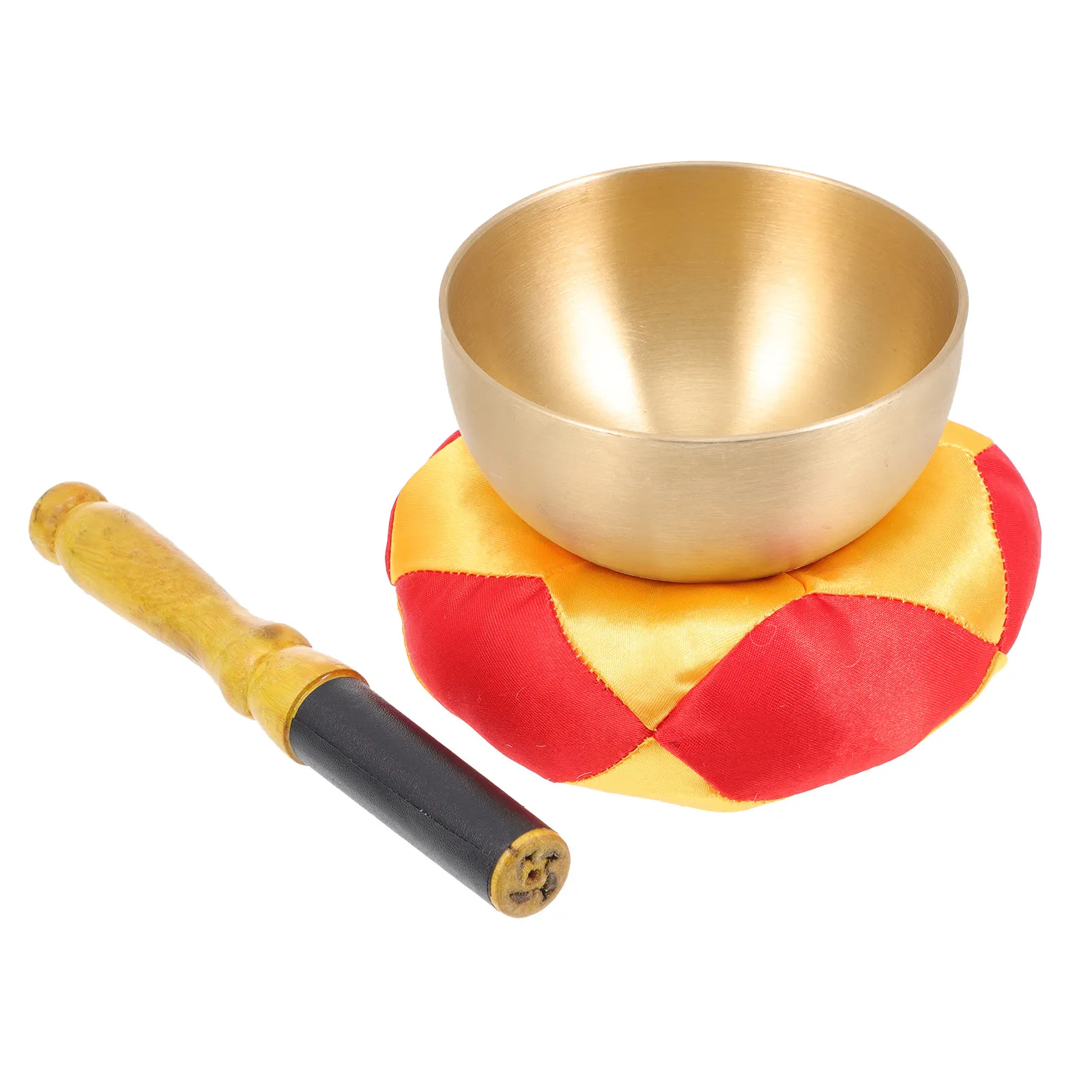 

Copper Singing Bowl for Yoga Meditation Sound Therapy Tool Portable Easy to Use Wooden Mallet Cotton Cushion