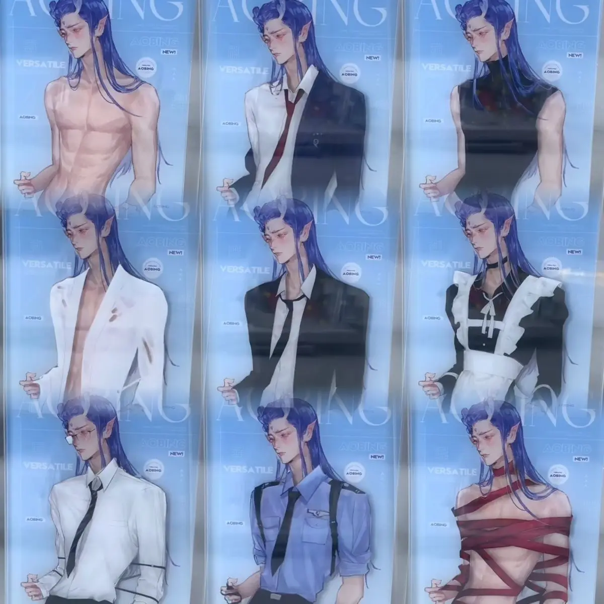 مجموعة ملابس "Magic Pill Ao Bing أكريليك عالية المظهر، علامة واقفة، ديكور سطح المكتب، هدية للأصدقاء.