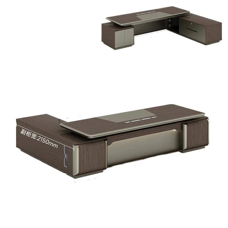 yjq boss desk light luxury high-end president desk chairperson office desk and chair combination