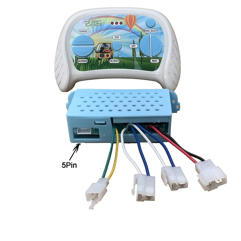 2.4G Bluetooth Remote Control and 5Pin Receiver Replacement for DK，Applicable with Children's Electric Ride-on Vehicles