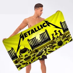 M-Metallica Bath Towel Microfiber Soft Water Absorbing Breathable For Girl Kids Decorative Cartoon Beach Towel