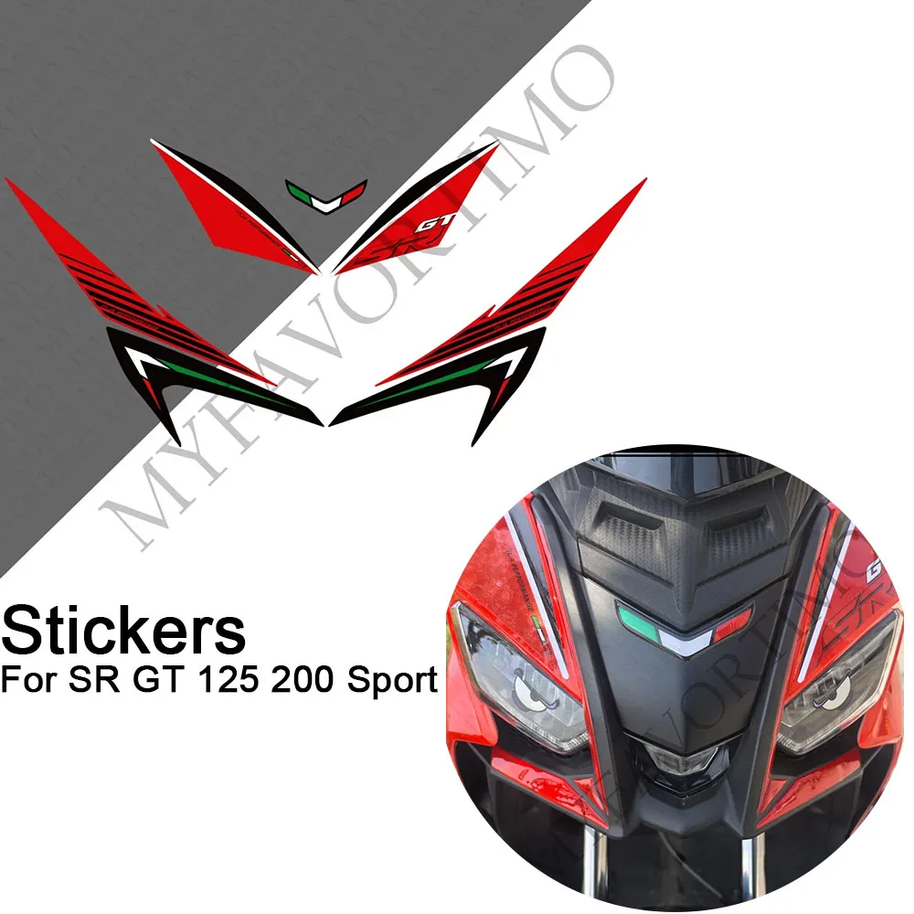 Sport Replica Body Protector Fairing Shell Fender Parts Stickers For Aprilia SR GT 125 200moto Decals