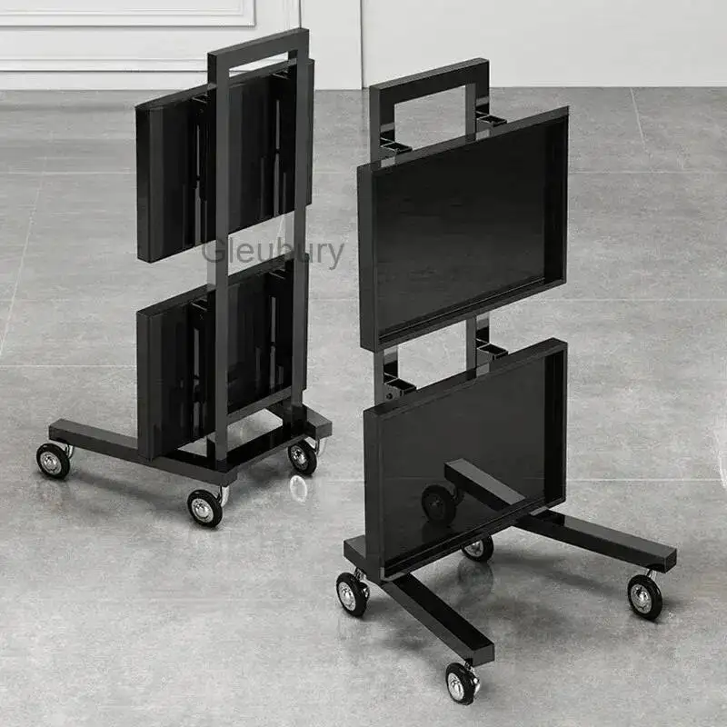 

Furniture Collapsible French Style Modern Simplicity Trolley Originality Barber Shop Multifunctional Trolley Skjuta En Vagn HBSC