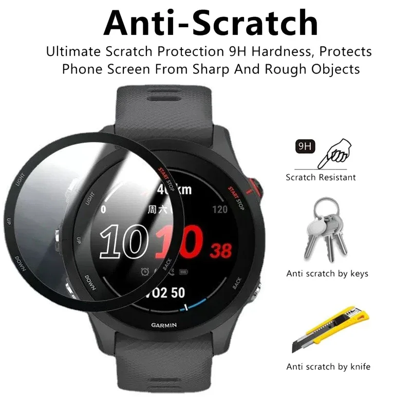 Garmin Forerunner 970 570 965 265 265s用ソフト強化ガラススクリーンプロテクターフィルム Forerunner 570 970 47mm 265アクセサリー用