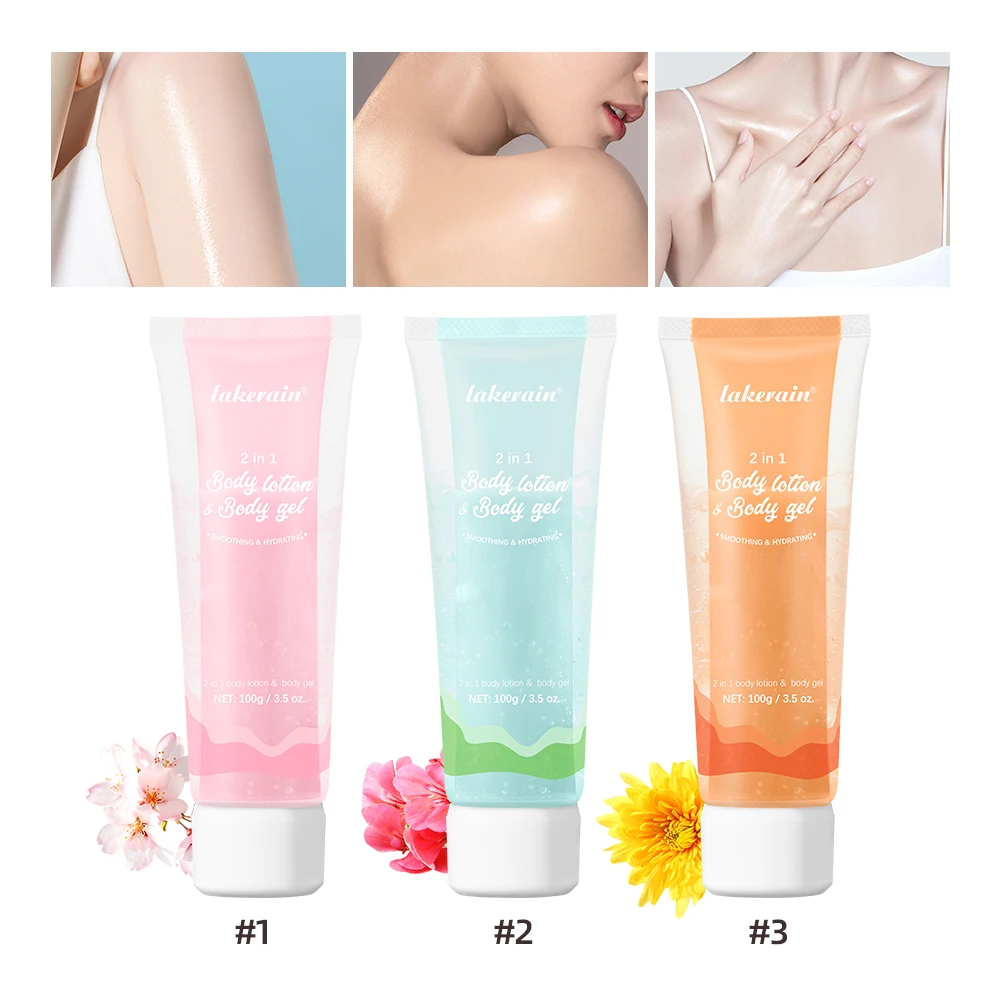 Lakerain 100 g 2-in-1-Körperlotion-Gel spendet Feuchtigkeit und pflegt die Haut Ganzkörperpflegegel Langanhaltende Duft-Körpercreme