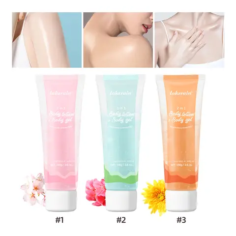 Lakerain 100g 2-in-1 바디 로션 젤은 피부에 수분을 공급하고 영양을 공급합니다. 전신 케어 젤 오래 지속되는 향기 바디 크림